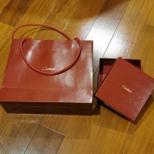 Cartier paper shopping bag and box